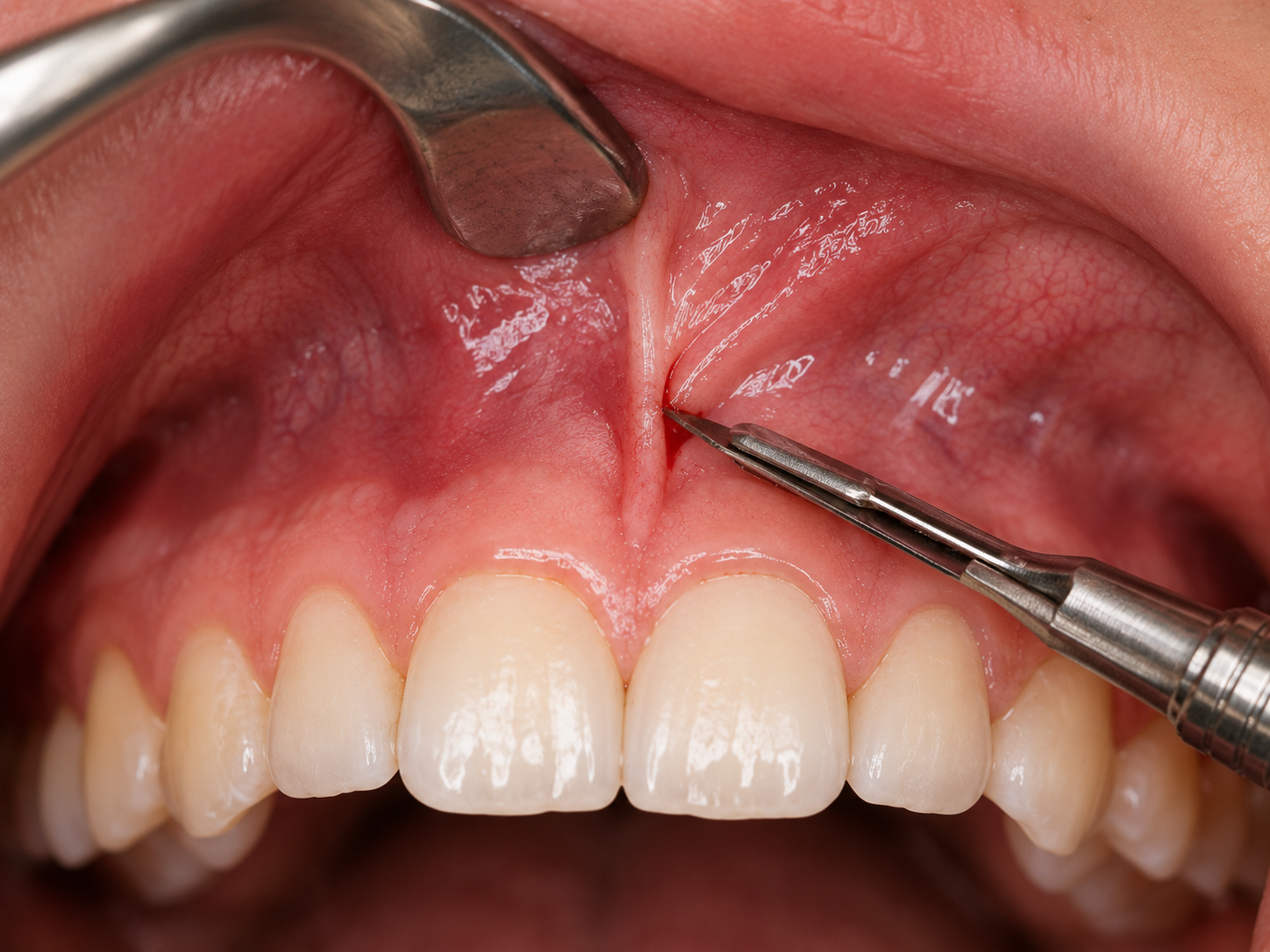 Frenectomy treatment photograph