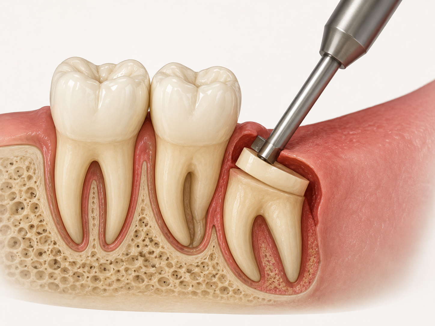 Coronectomy illustration