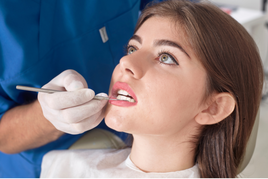 Periodontal gum examination at Woodbridge Hill Dental Practice in Guildford