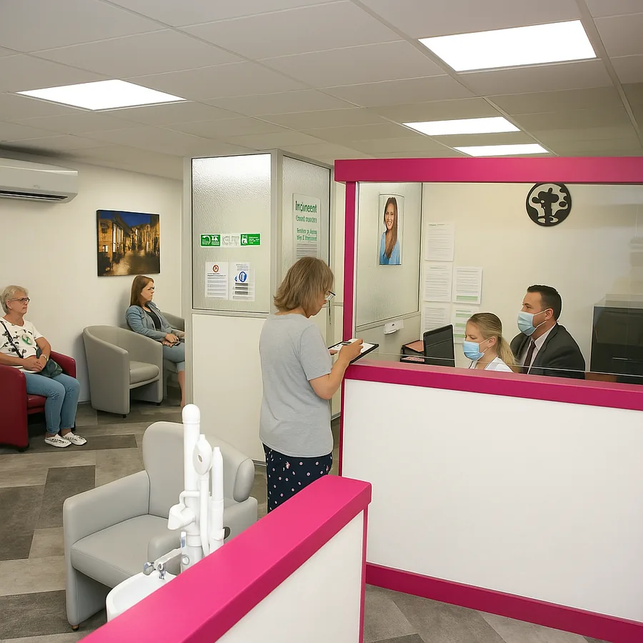 Our welcoming reception area in Guildford